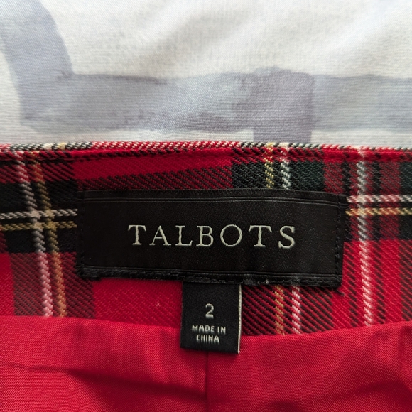 Talbots Plaid Skirt Size 2 - Picture 3 of 5